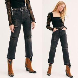 Free People Lita Crop Straight Leg Jeans